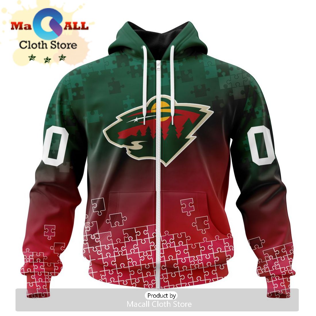 NHL Minnesota Wild Special Mix KISS Band Design Hoodie