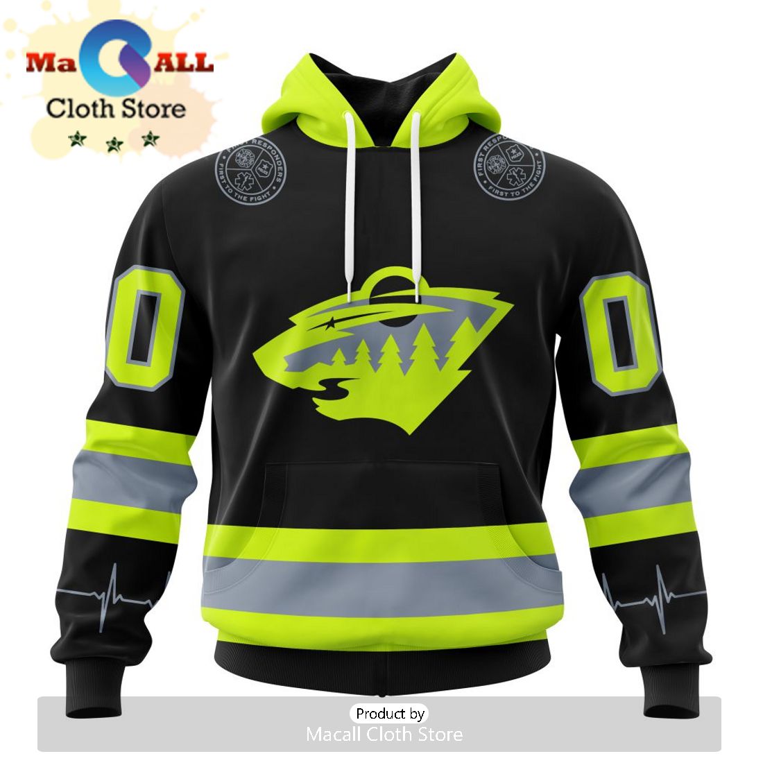 NHL Minnesota Wild Special Norse Viking Symbols Hoodie