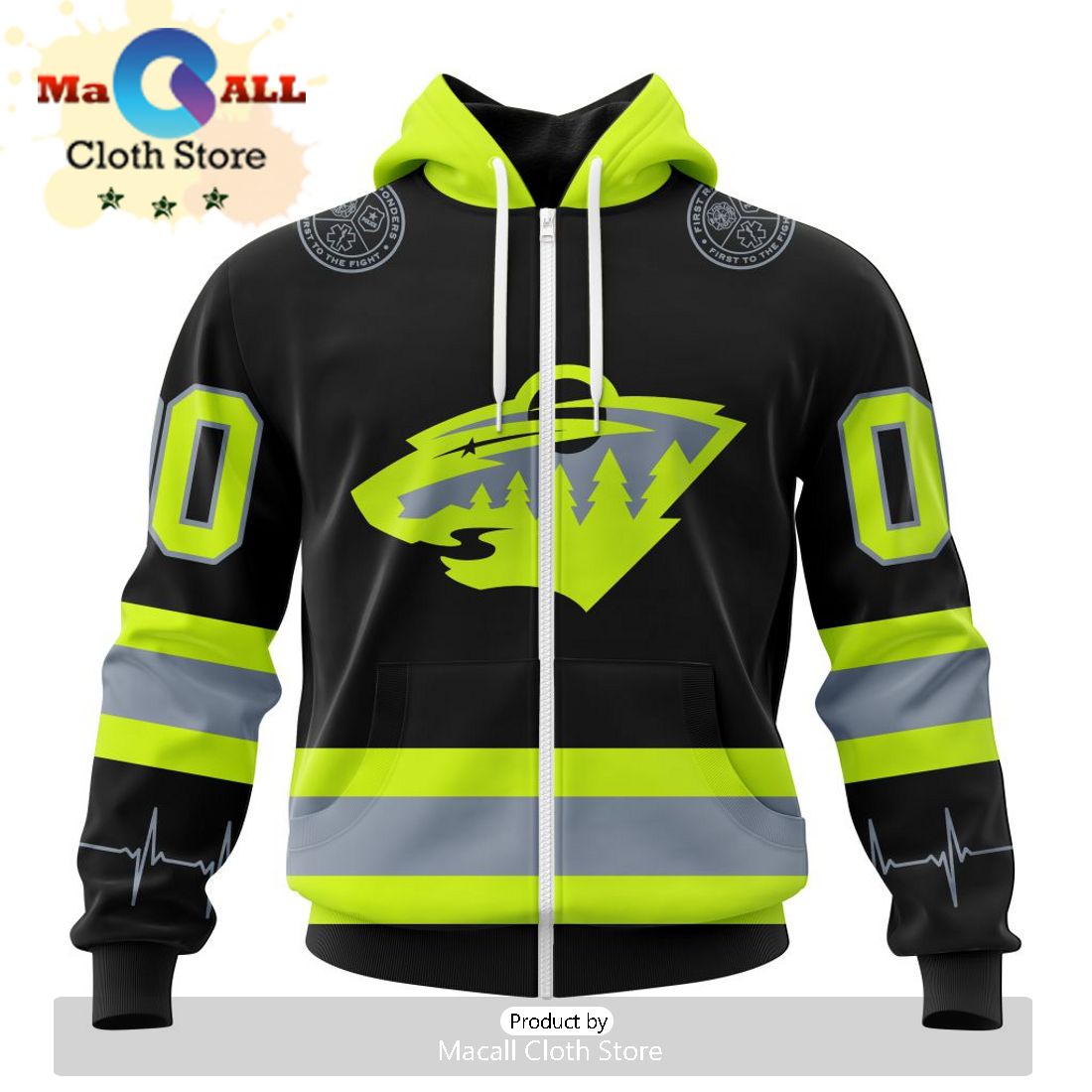 NHL Minnesota Wild Special Norse Viking Symbols Hoodie