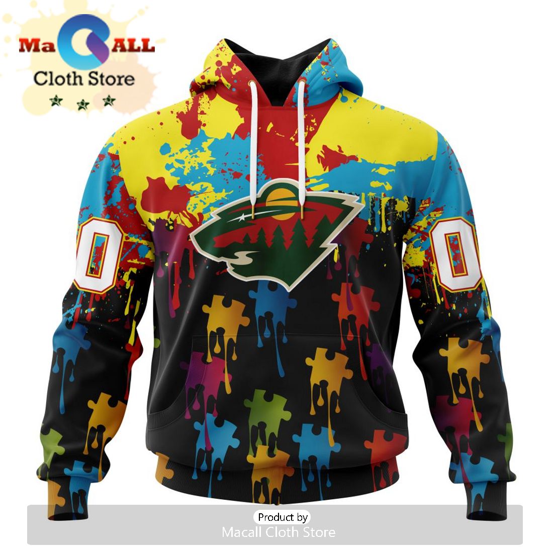 NHL Minnesota Wild Special Star Wars The Mandalorian Design Hoodie NHL Minnesota Wild Special Star Wars The Mandalorian Design Hoodie