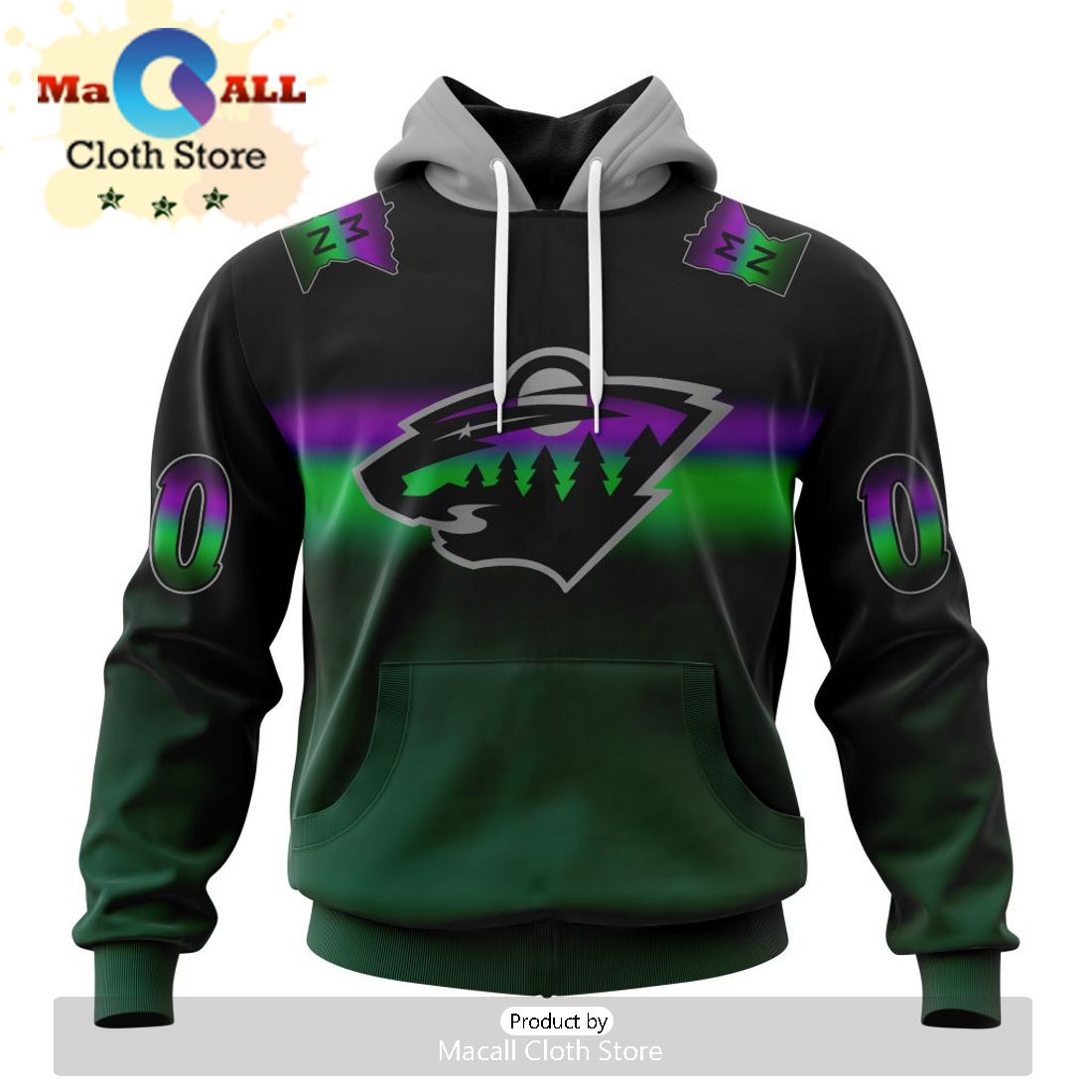 NHL Minnesota Wild Special White Winter Hunting Camo Design Hoodie