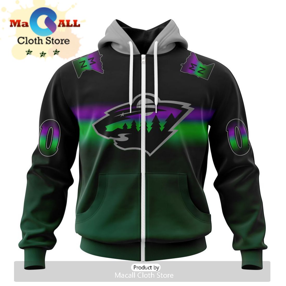 NHL Minnesota Wild Special White Winter Hunting Camo Design Hoodie