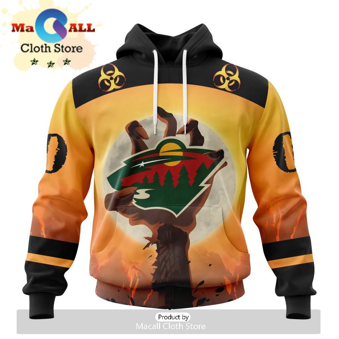 NHL Minnesota Wild X KISS Band Design Hoodie NHL Minnesota Wild X KISS Band Design Hoodie