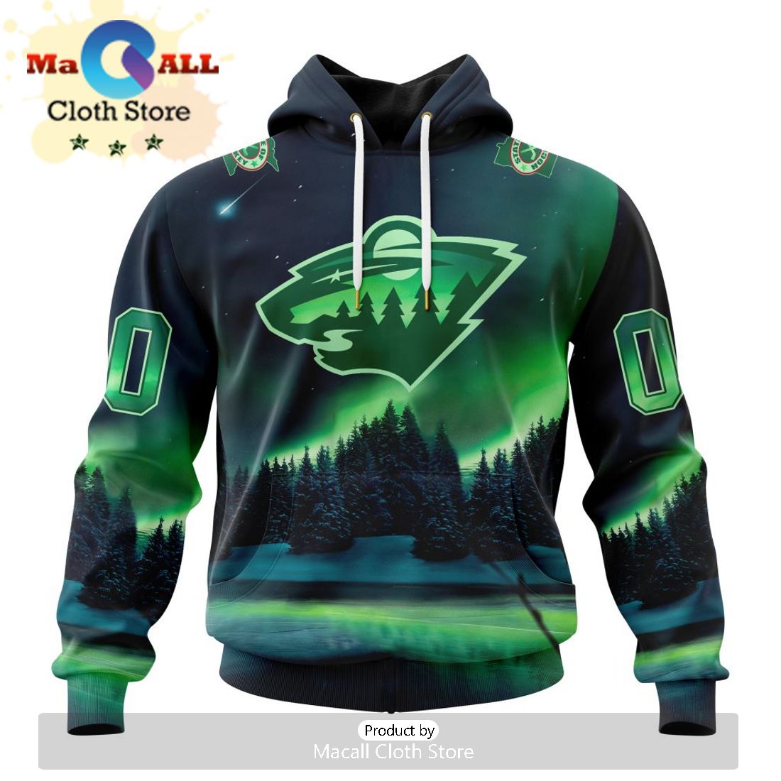 Special Minnesota Wild NHL Design With Northern Lights Hoodie