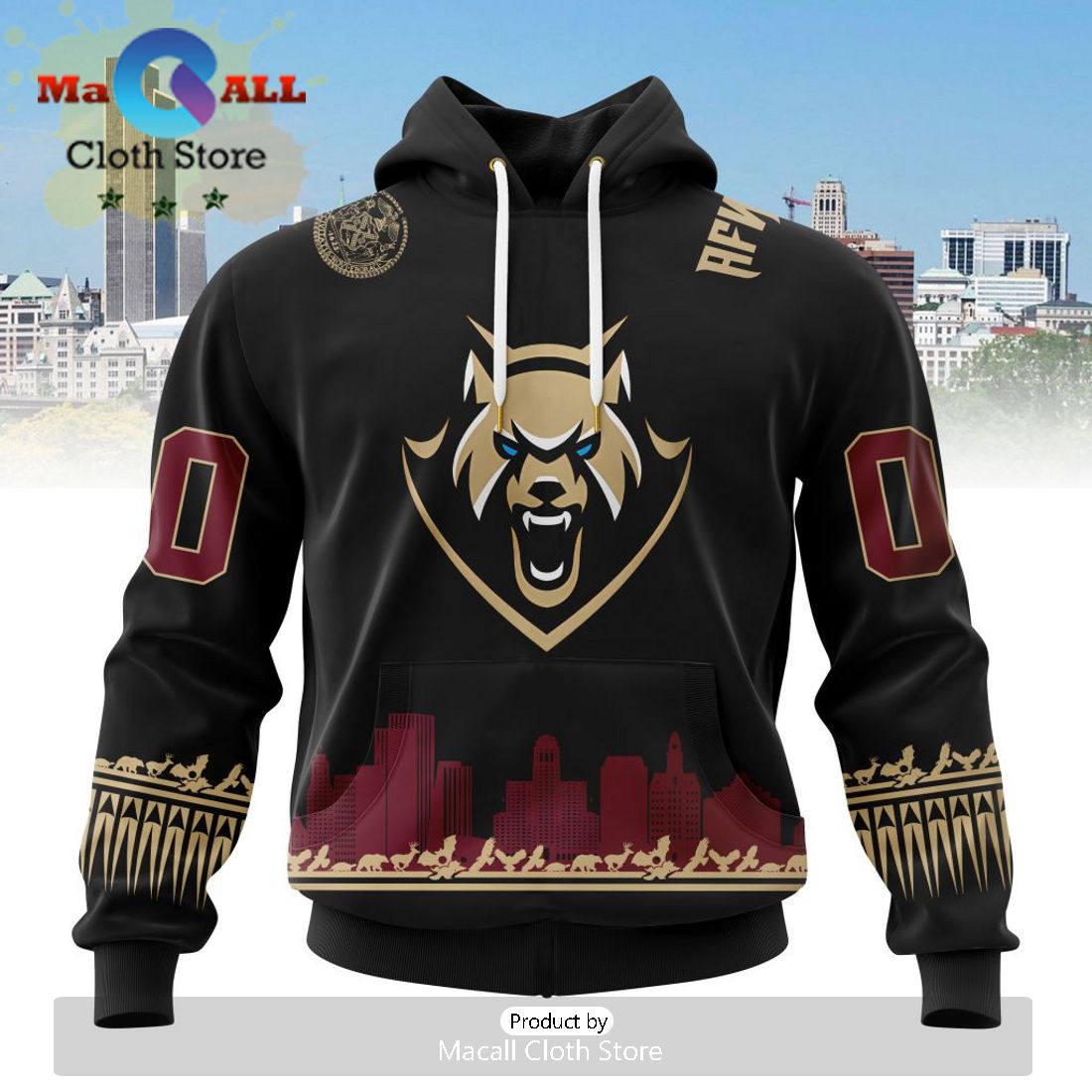 Custom NLL Albany FireWolves City Edition Hoodie