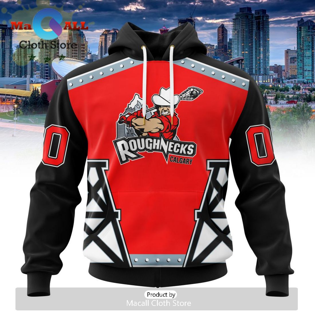Custom NLL Calgary Roughnecks City Edition Hoodie
