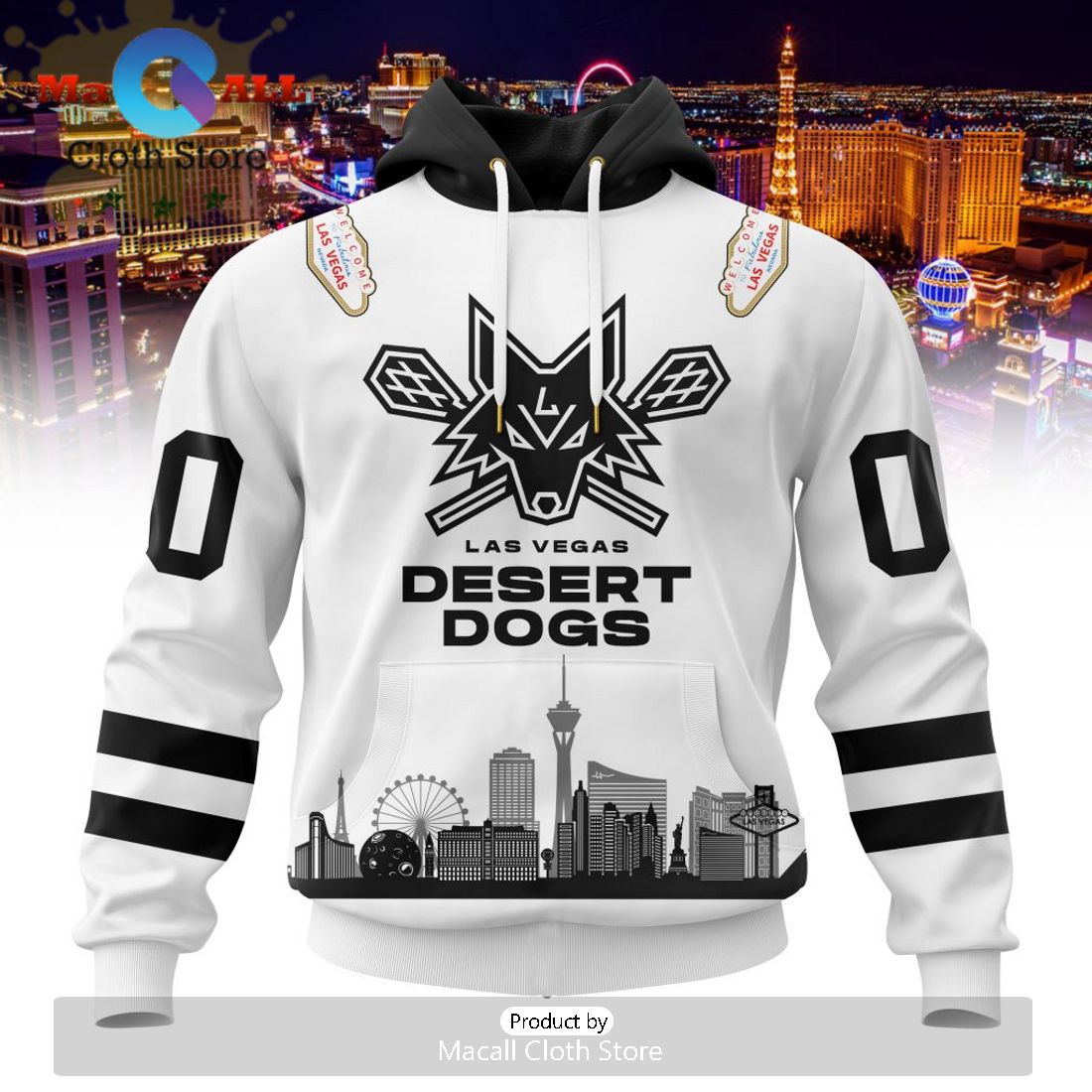 Custom NLL Las Vegas Desert Dogs City Hoodie Limited Edition