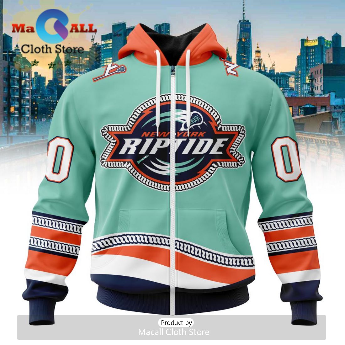 Custom NLL New York Riptide City Edition Hoodie