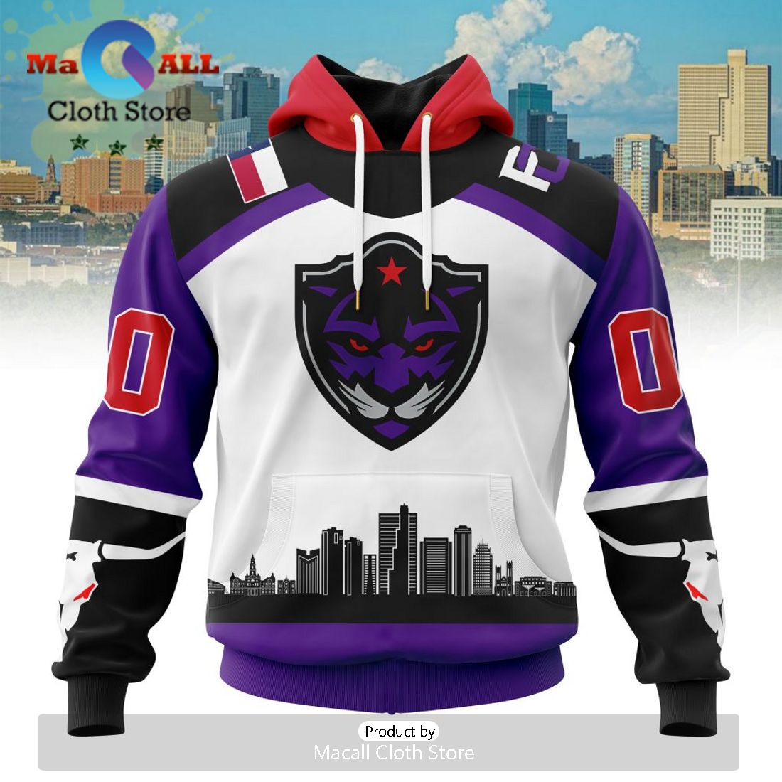 Custom NLL Panther City Lacrosse Club City Hoodie Limited Edition