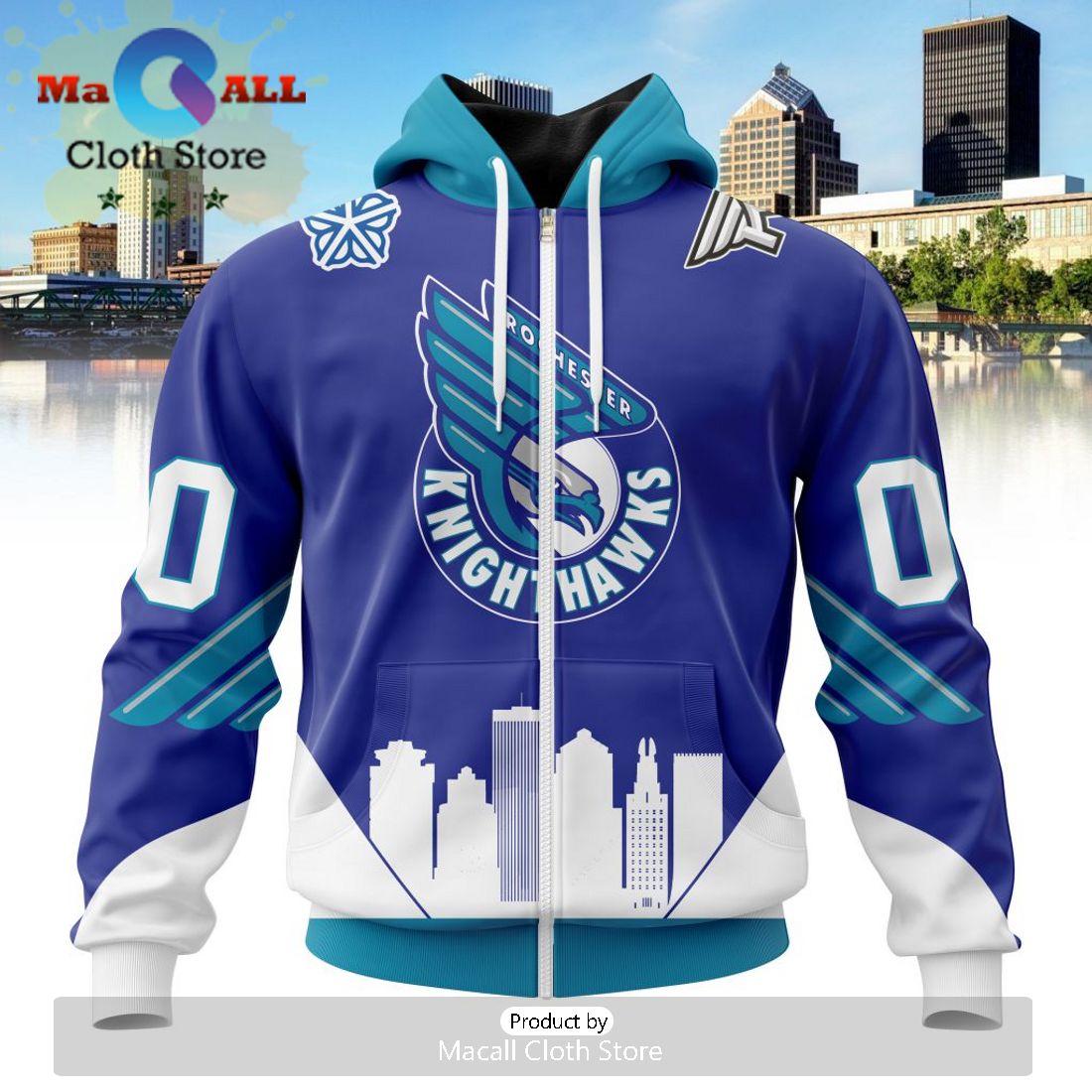 Custom NLL Rochester Knighthawks City Edition Hoodie