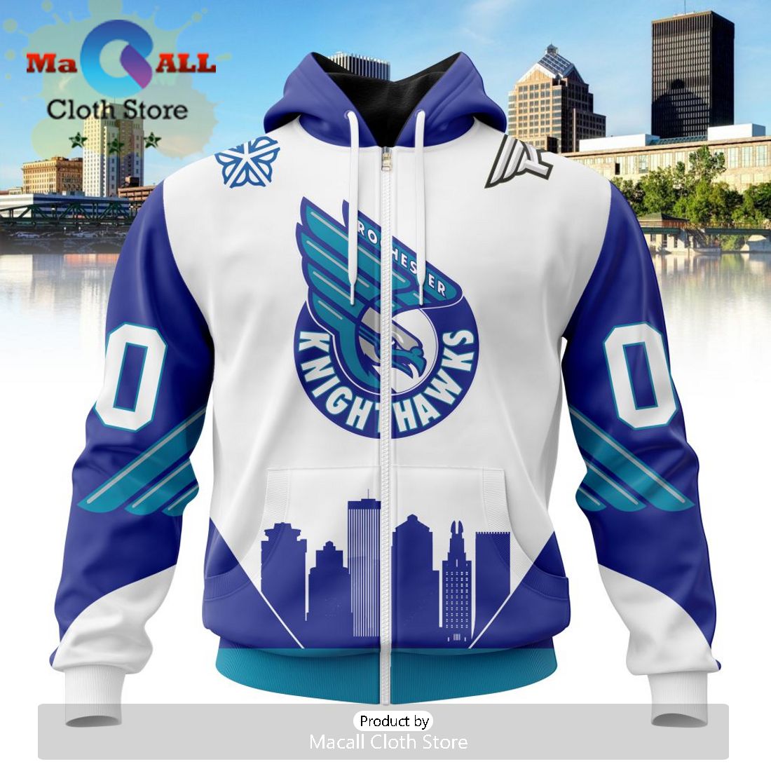 Custom NLL Rochester Knighthawks City Hoodie Limited Edition