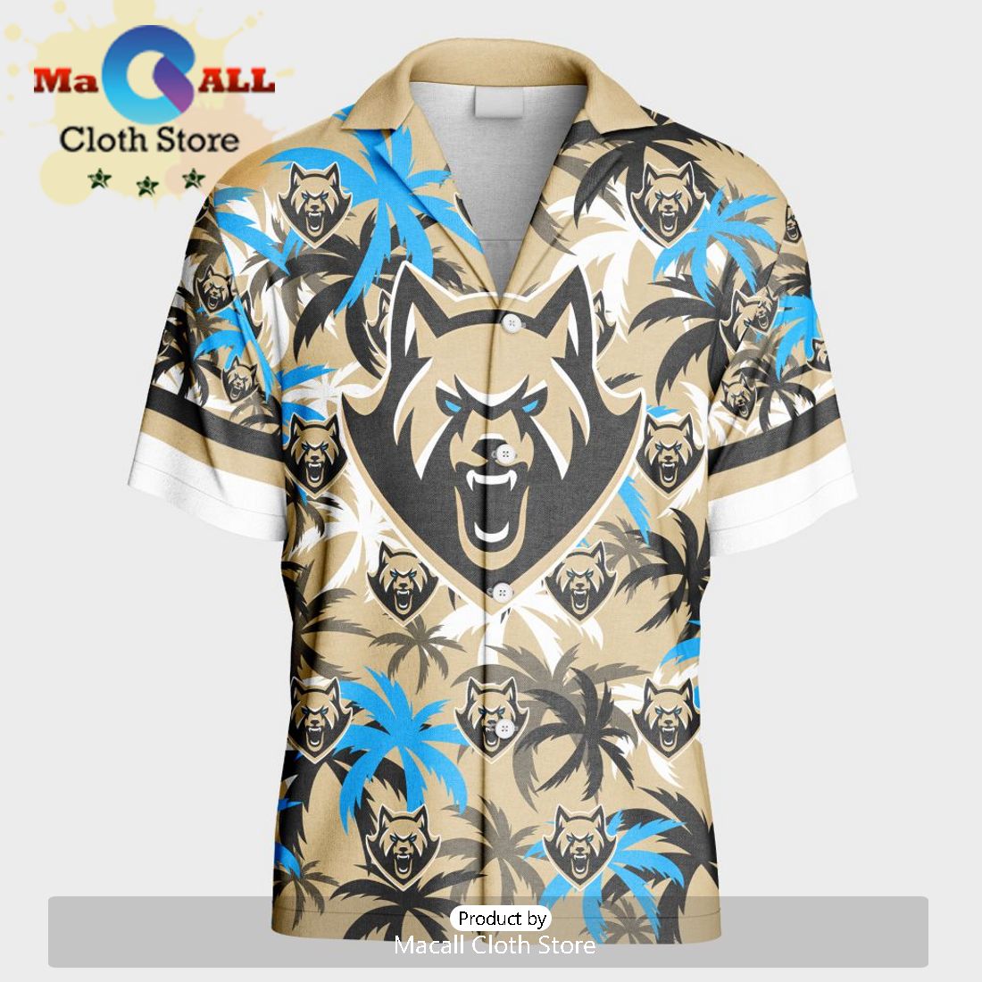 Custom Albany FireWolves Using Home Color Hawaiian Shirt
