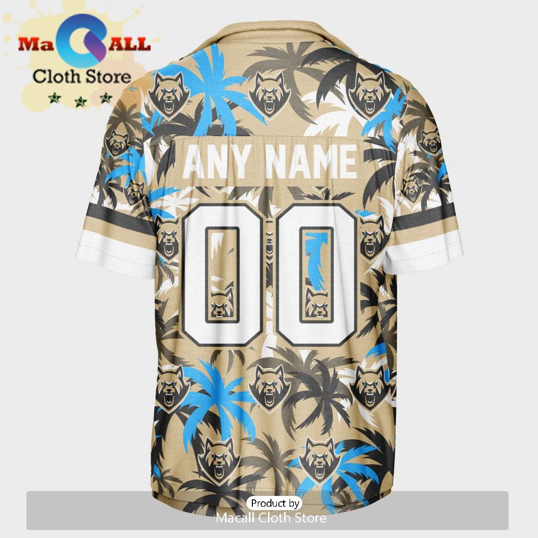 Custom Albany FireWolves Using Home Color Hawaiian Shirt