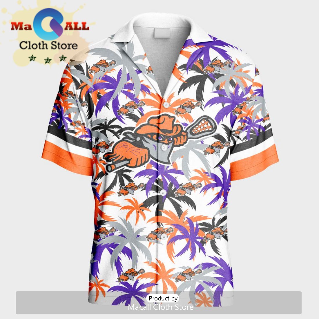 Custom Buffalo Bandits Using Away Color Hawaiian Shirt