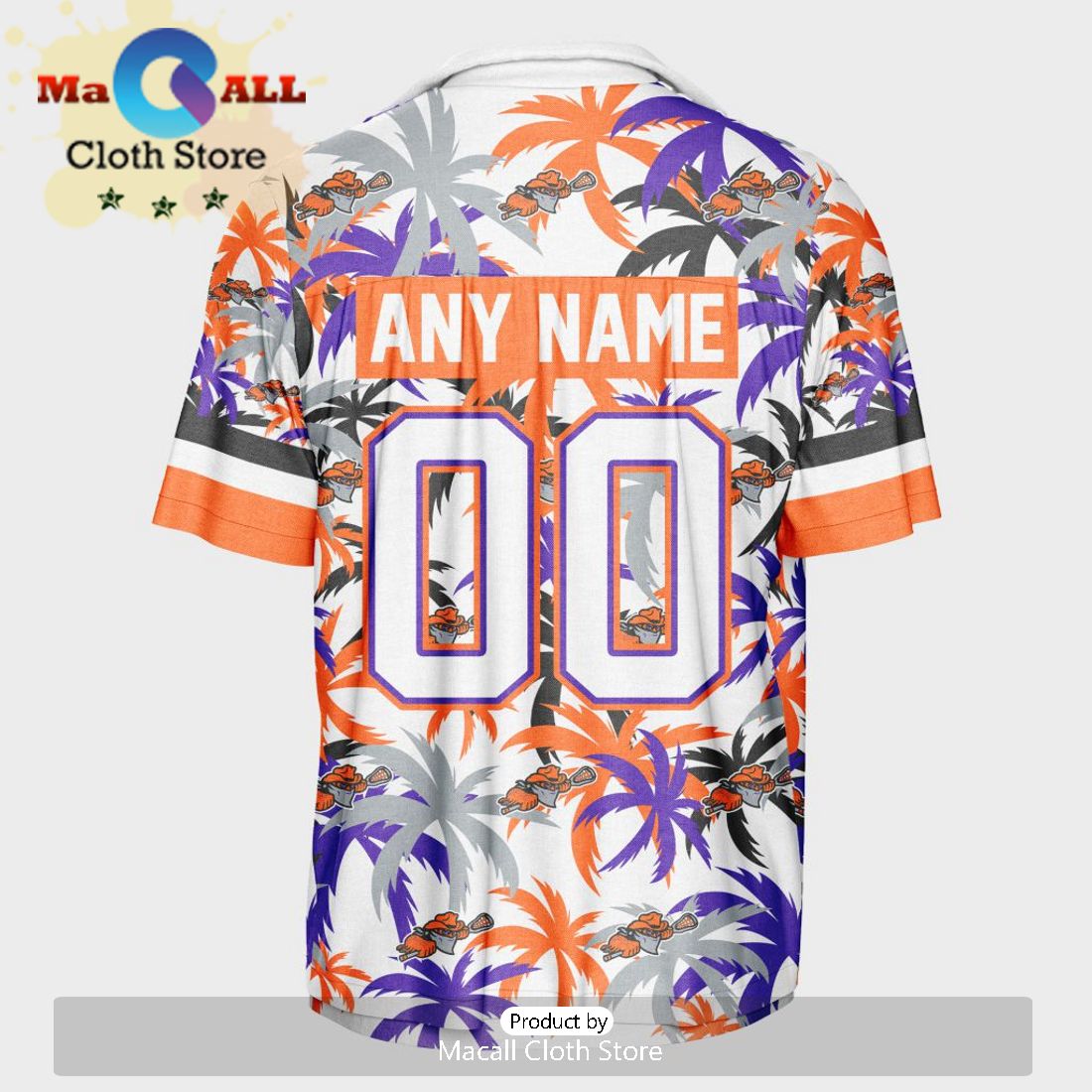 Custom Buffalo Bandits Using Away Color Hawaiian Shirt