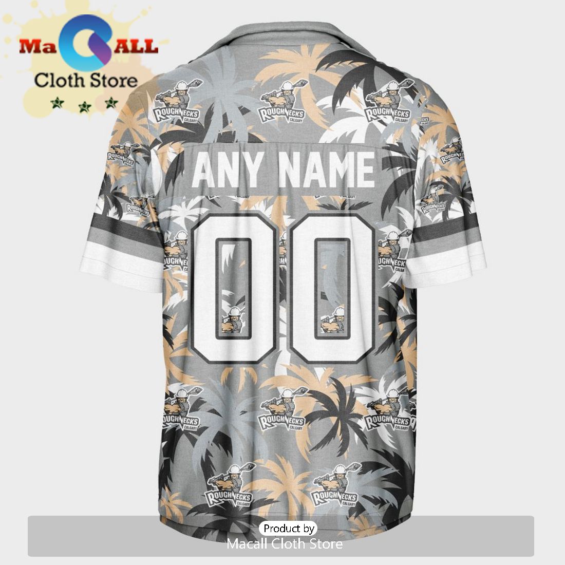 Custom Calgary Roughnecks Using Home Color Hawaiian Shirt