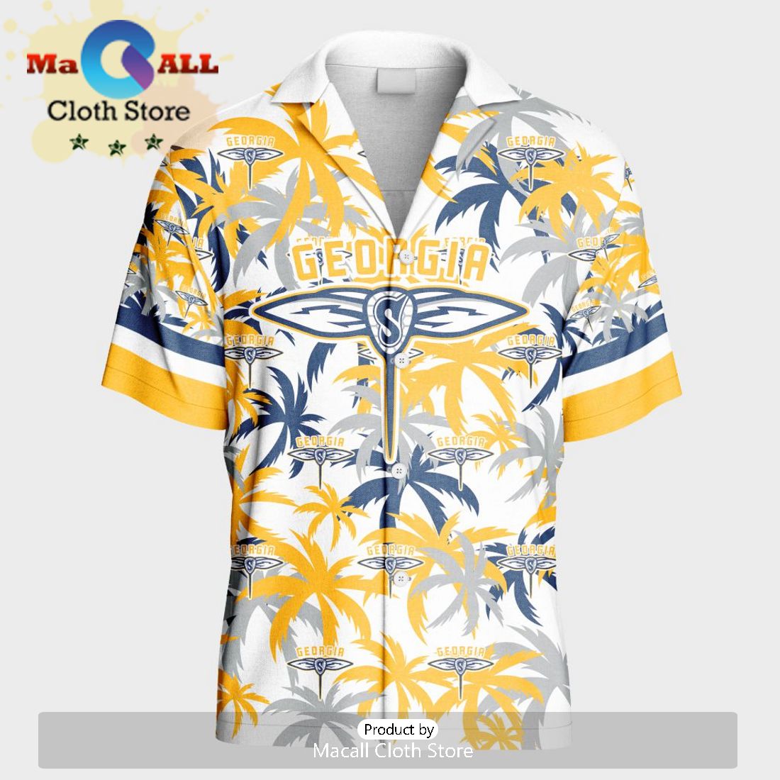 Custom Georgia Swarm Using Away Color Hawaiian Shirt