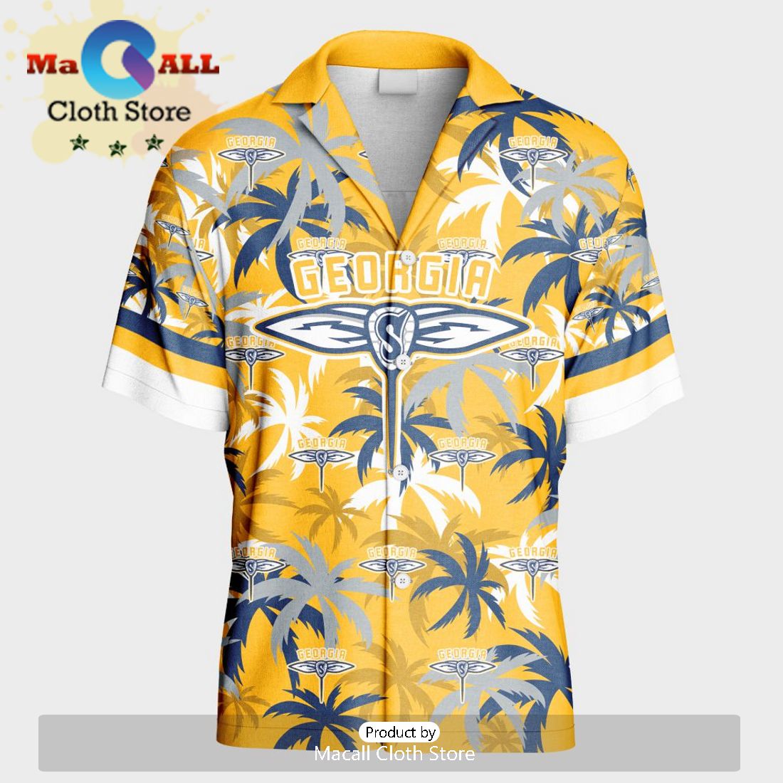 Custom Georgia Swarm Using Home Color Hawaiian Shirt