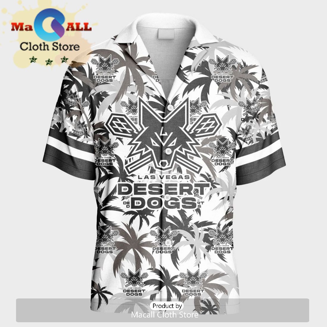Custom Las Vegas Desert Dogs Using Away Color Hawaiian Shirt