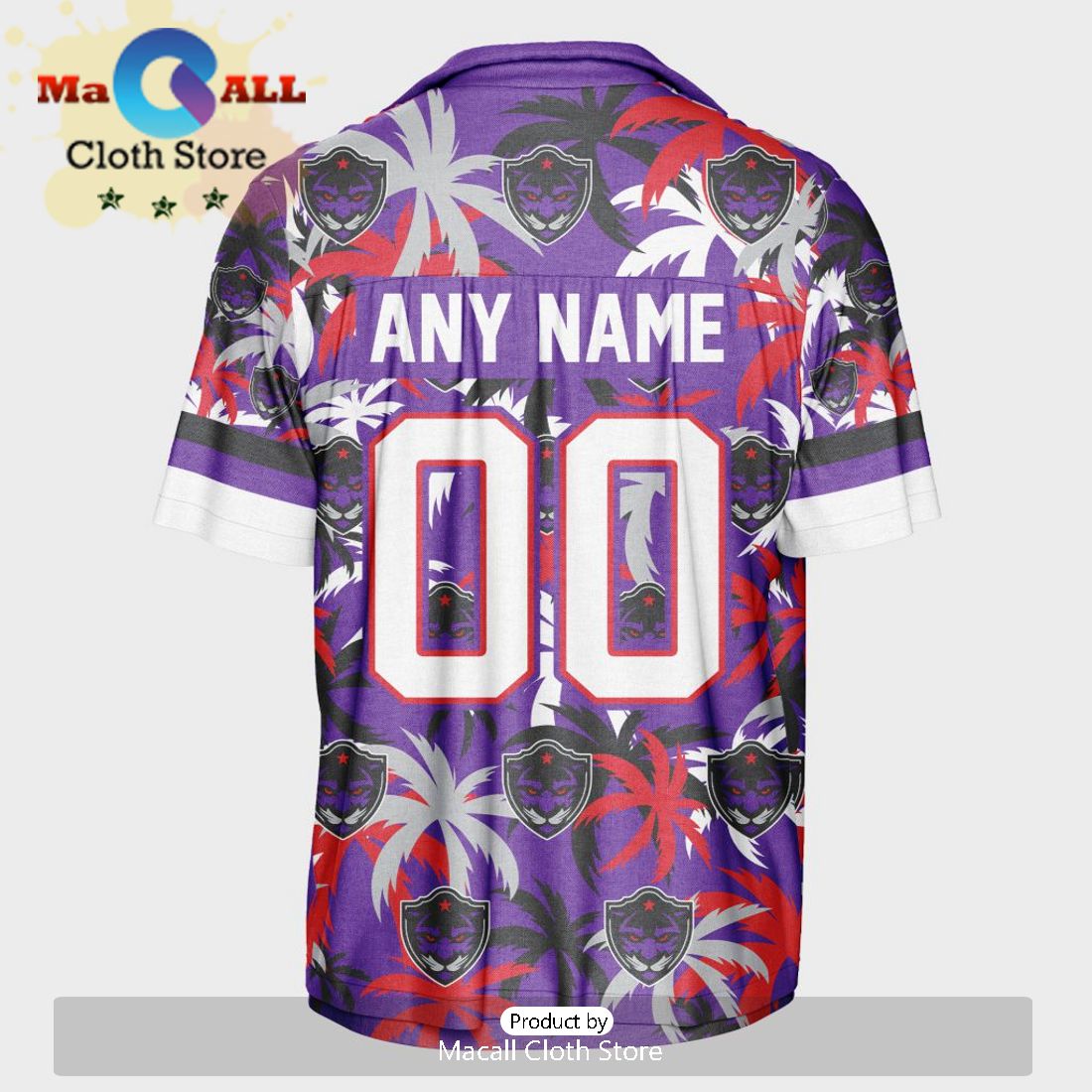 Custom Panther City Lacrosse Club Using Home Color Hawaiian Shirt