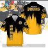 Boston Bruins Leaf Design Beach Hawaiian Shirt