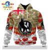 AFL Brisbane Lions Special ANZAC Day Design Lest We Forget Hoodie