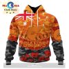 AFL Gold Coast Suns Special ANZAC Day Design Lest We Forget Hoodie