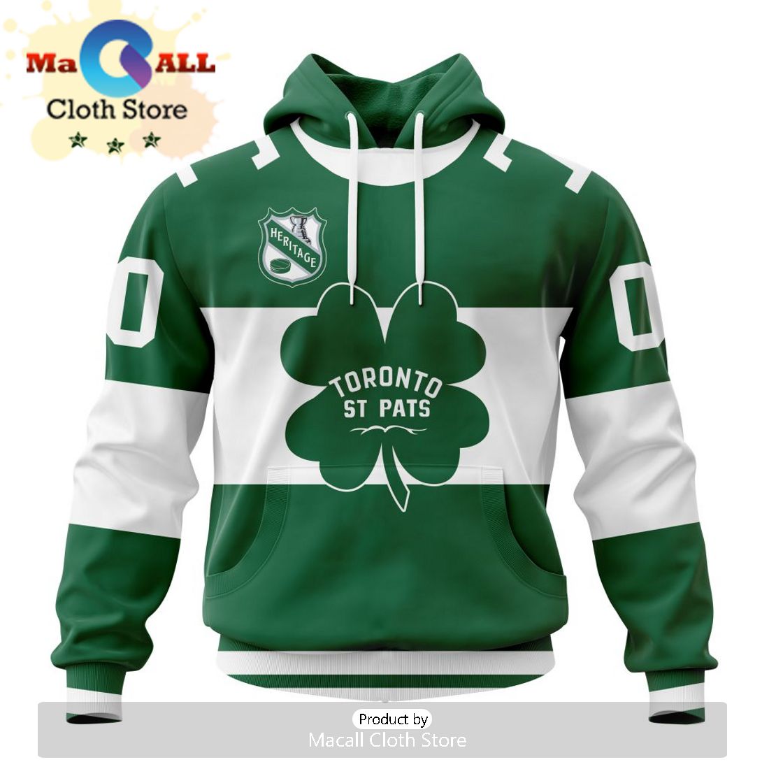 Custom NHL Toronto Maple Leafs Personalized Heritage Design Hoodie