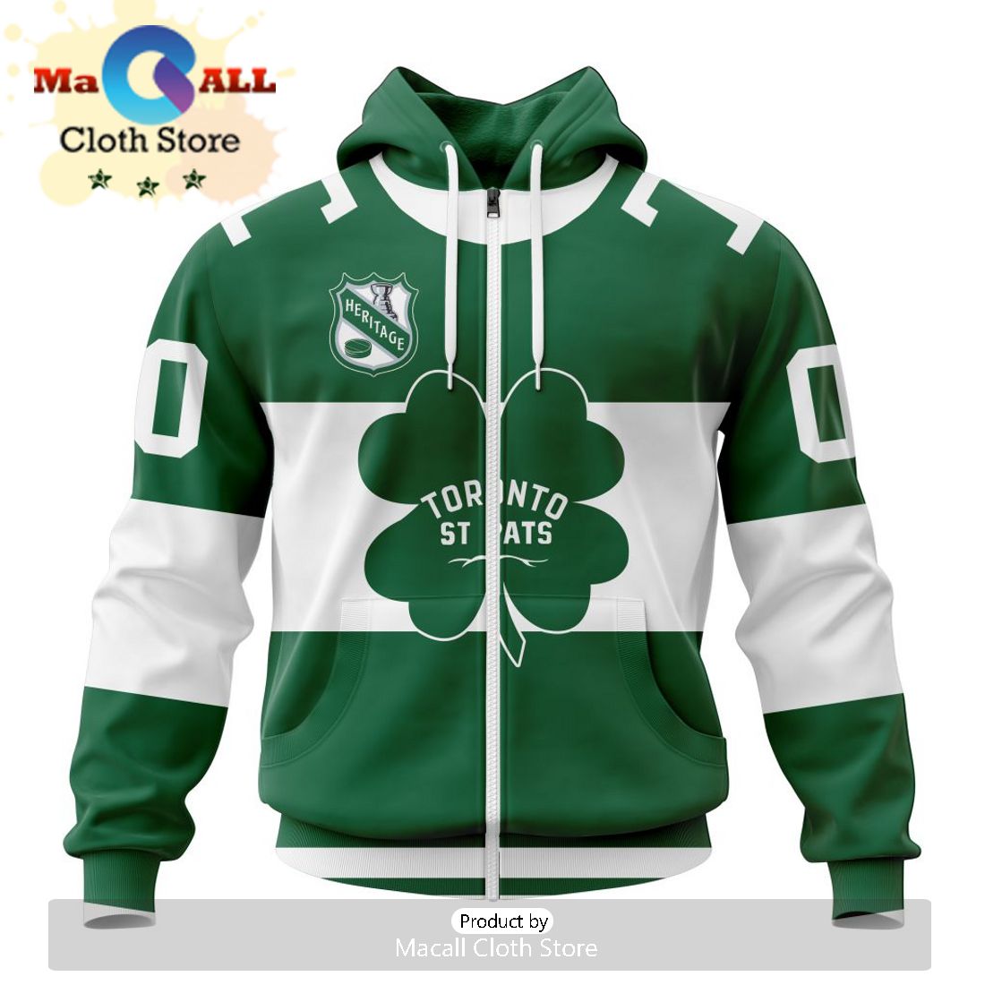 Custom NHL Toronto Maple Leafs Personalized Heritage Design Hoodie