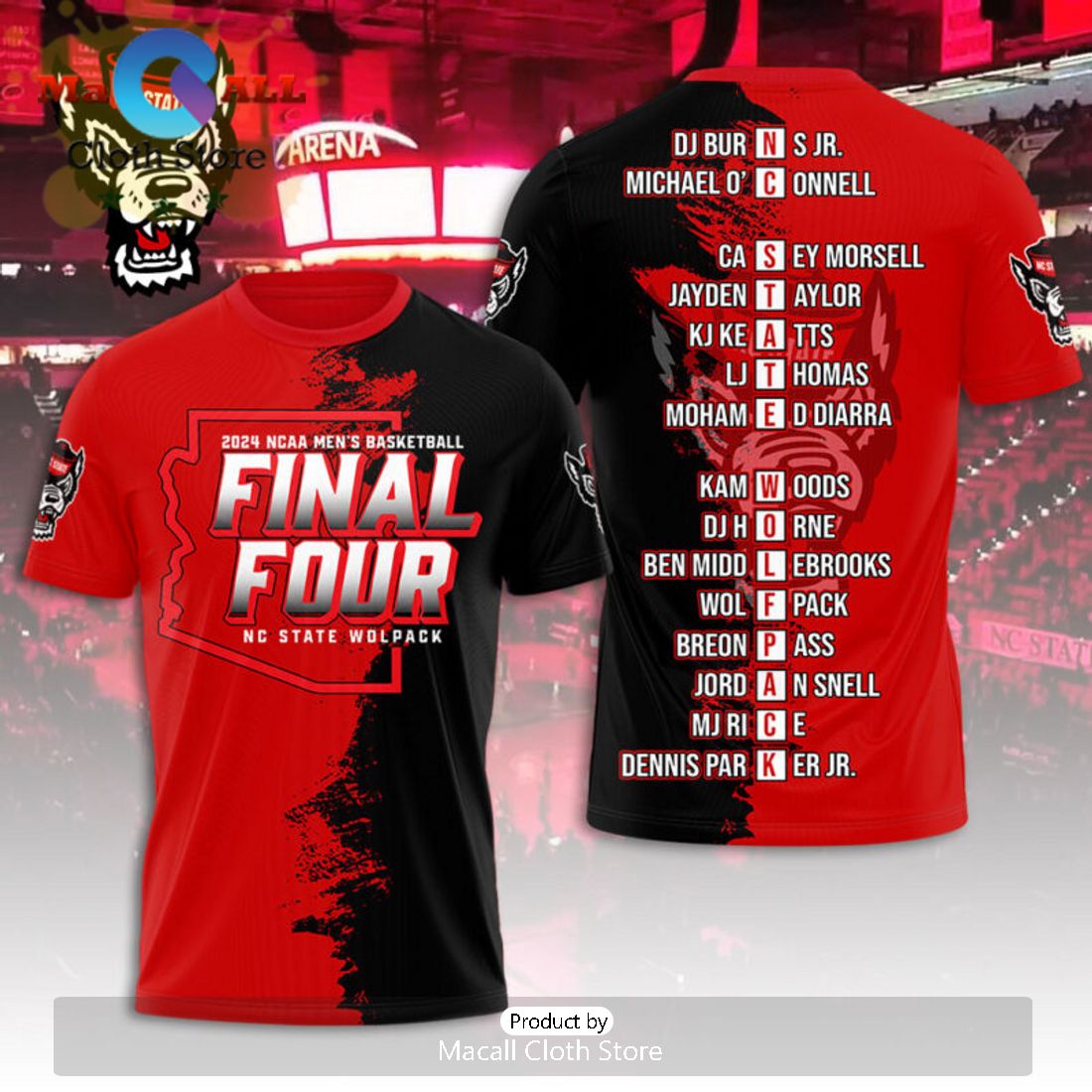2024 Final Four NC State Wolfpack Men’s Basketball 3D Hoodie