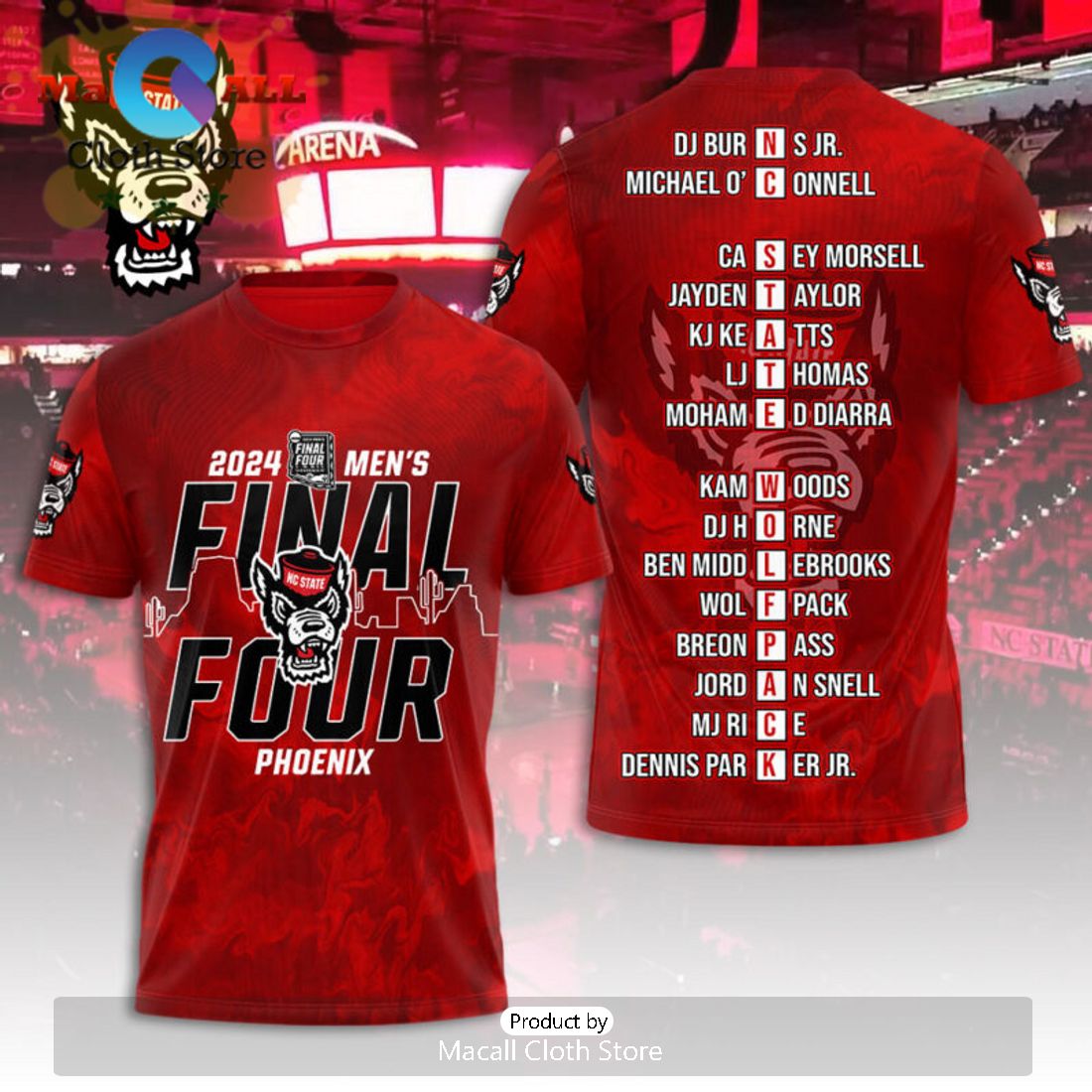 2024 Men’s Final Four Phoenix NC State Wolfpack Hoodie