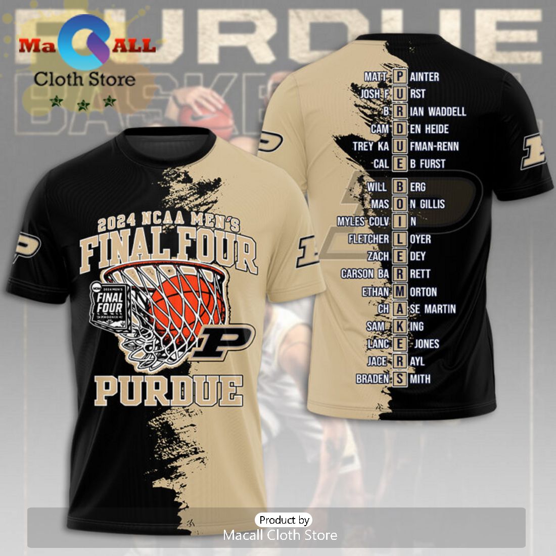 2024 NCAA Men’s Purdue Boilermakers Final Four 3D Hoodie