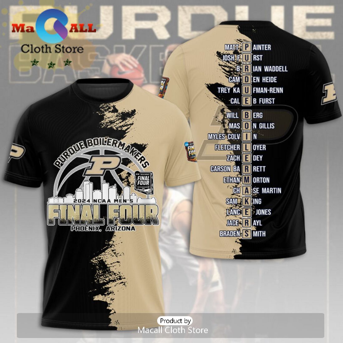 2024 NCAA Purdue Boilermakers Men’s Basketball Phoenix 3D Hoodie