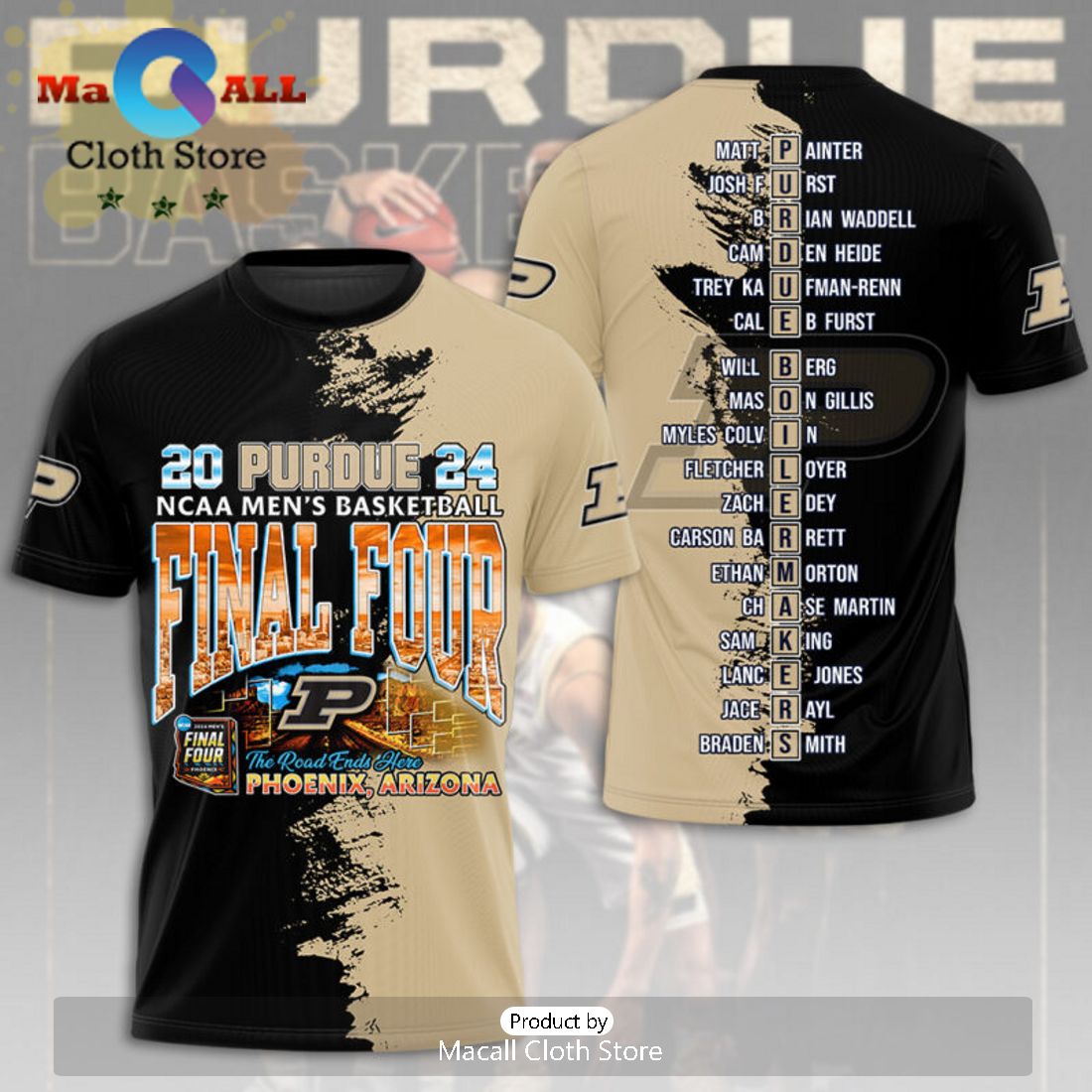 2024 Purdue Boilermakers NCAA Men’s Basketball 3D Hoodie