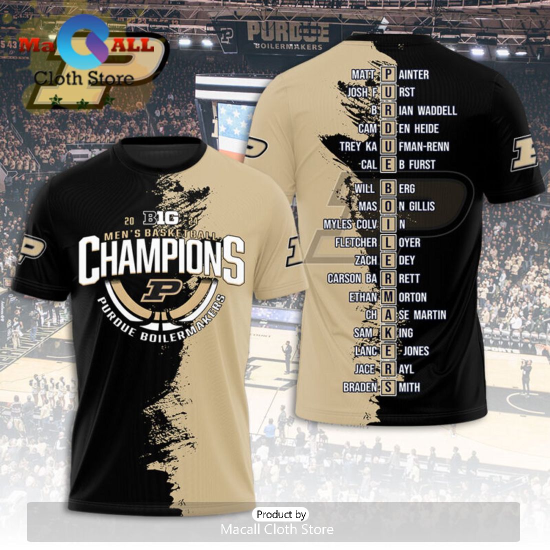 Back To Back Purdue Boilermakers Basketball Champions 3D Hoodie