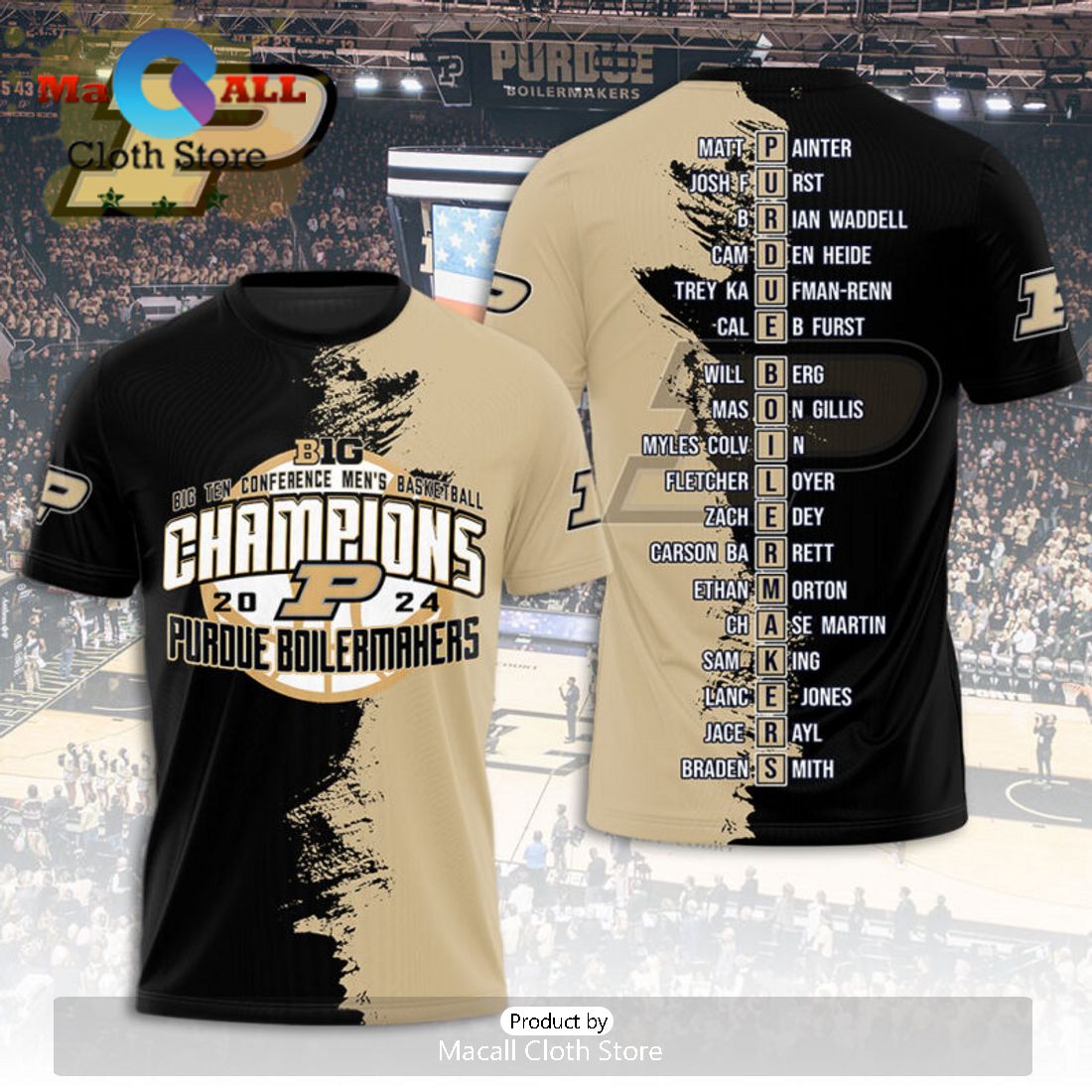 Big Ten Purdue Boilermakers Men’s Basketball 3D Hoodie