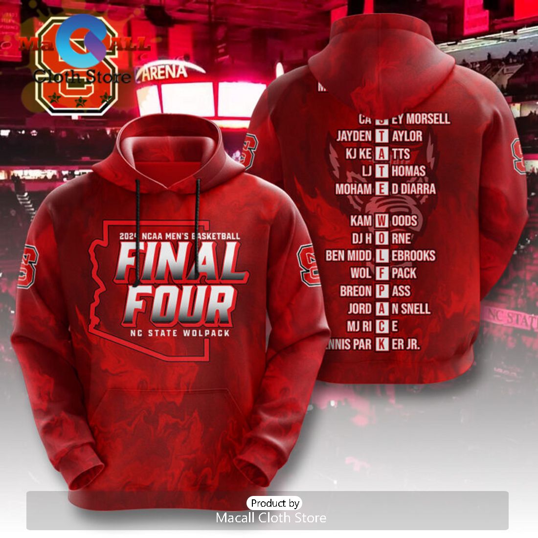 NC State Wolfpack 2024 Final Four Men’s Basketball 3D Hoodie NC State Wolfpack 2024 Final Four Men’s Basketball 3D Hoodie