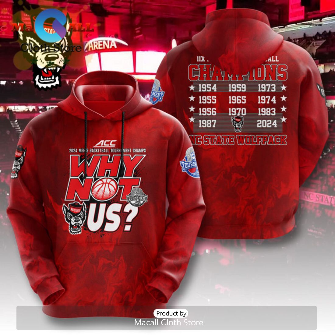 NC State Wolfpack Why Not US Men’s Basketball 3D Hoodie NC State Wolfpack Why Not US Men’s Basketball 3D Hoodie