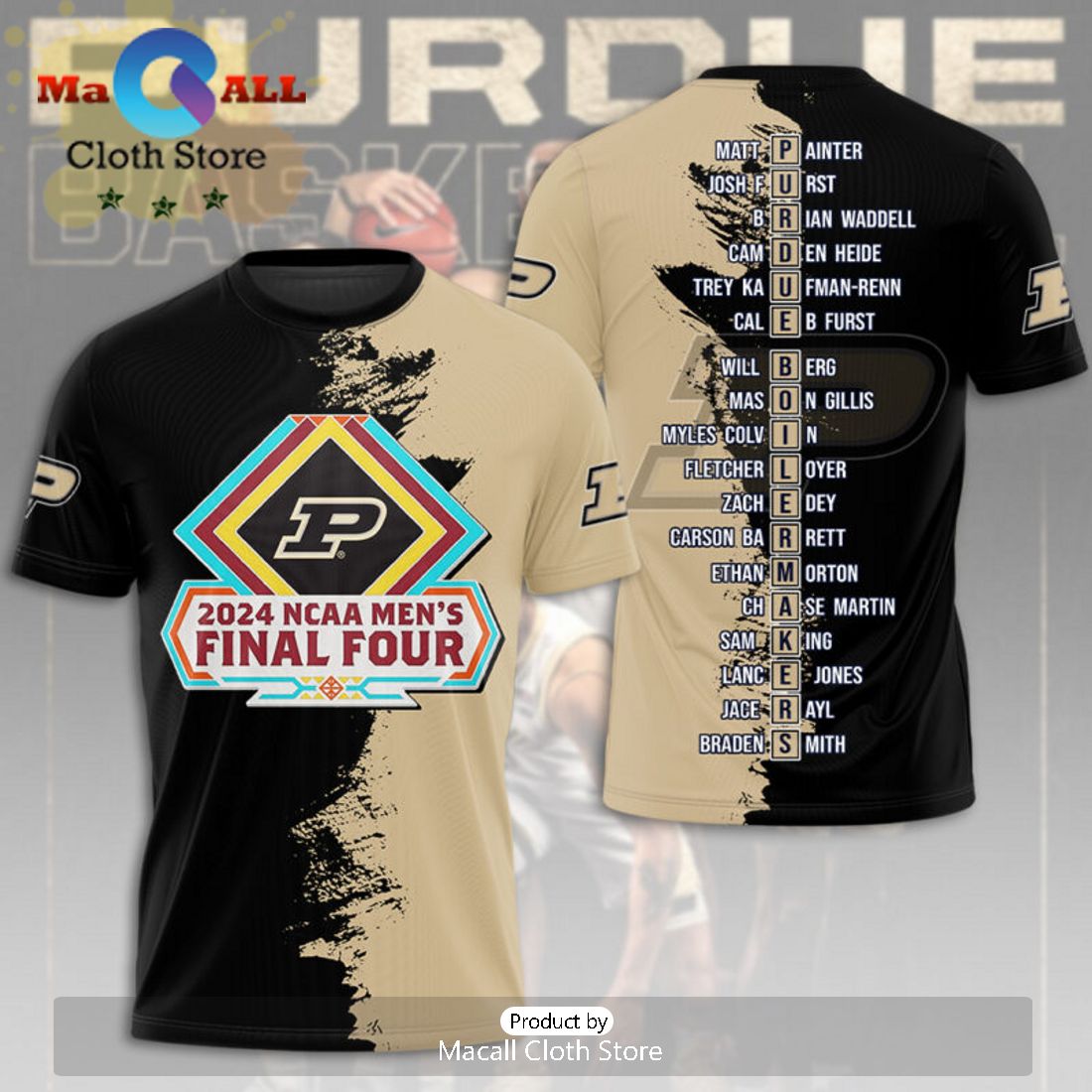 Purdue Boilermakers 2024 NCAA Men’s Final Four 3D Hoodie