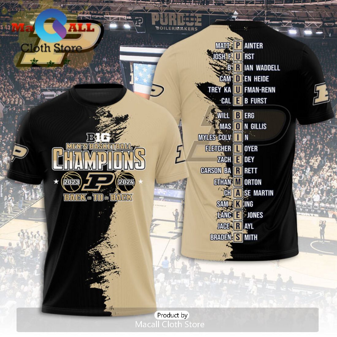 Purdue Boilermakers Big Men’s Basketball 3D Hoodie