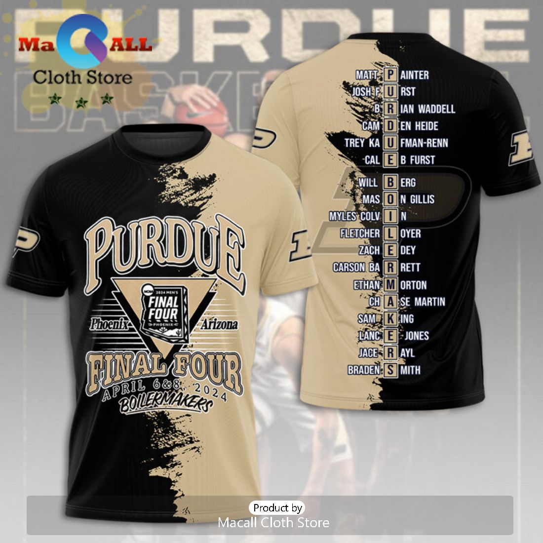 Purdue Boilermakers Final Four Men’s Basketball 3D Hoodie