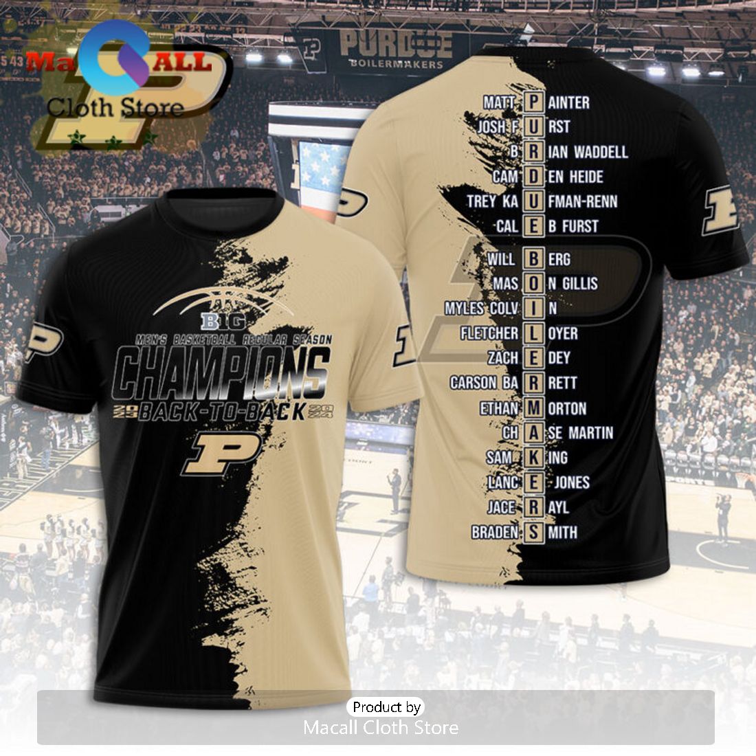 Purdue Boilermakers Regular Season Men’s Basketball 3D Hoodie