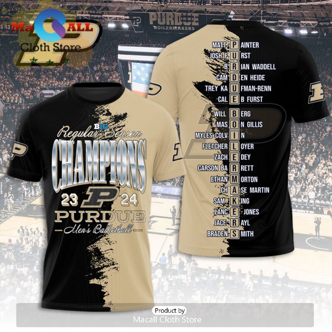 Regular Season Purdue Boilermakers Men’s Basketball 3D Hoodie