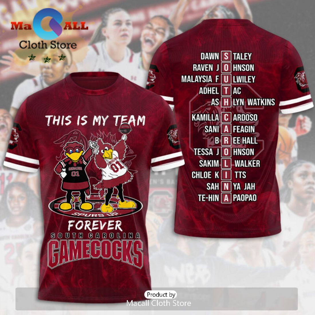 This Is My Team Forever South Carolina Gamecocks 3D Hoodie