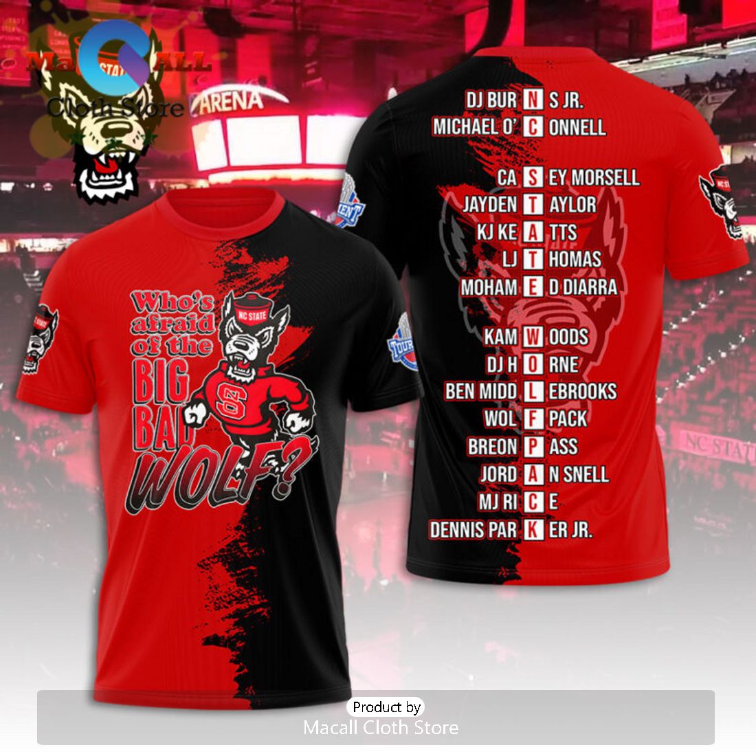 Who’s Afraid Of The Big Bad NC State Wolfpack 3D Hoodie