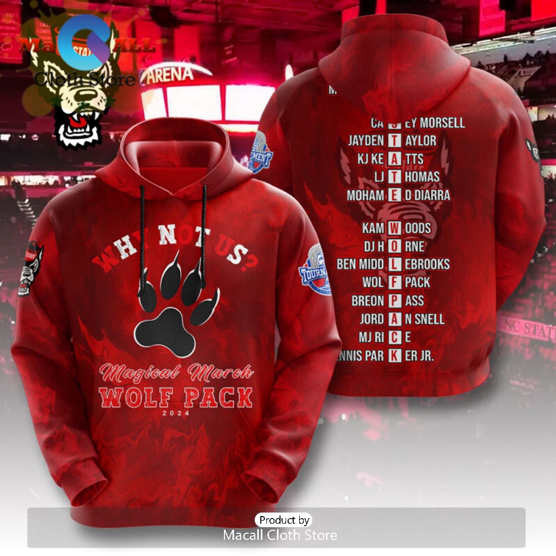 Why Not US NC State Wolfpack Men’s Basketball 3D Hoodie
