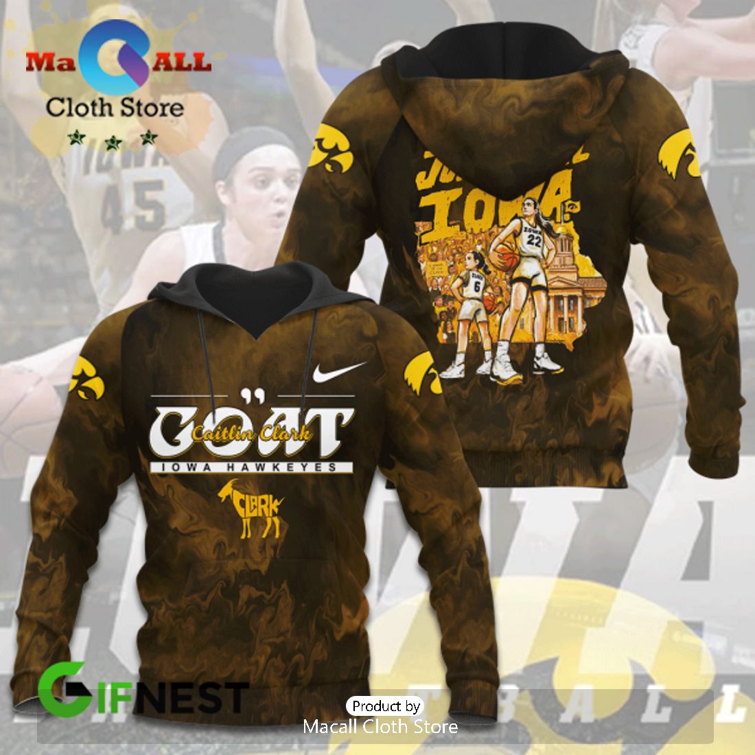 Caitlin Clark Just A Girl From Iowa Hawkeyes Hoodie Limited