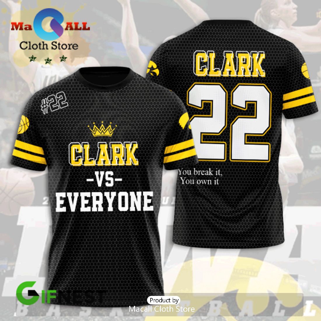Caitlin Clark Vs Everyone Iowa Hawkeyes 2024 Champions Hoodie