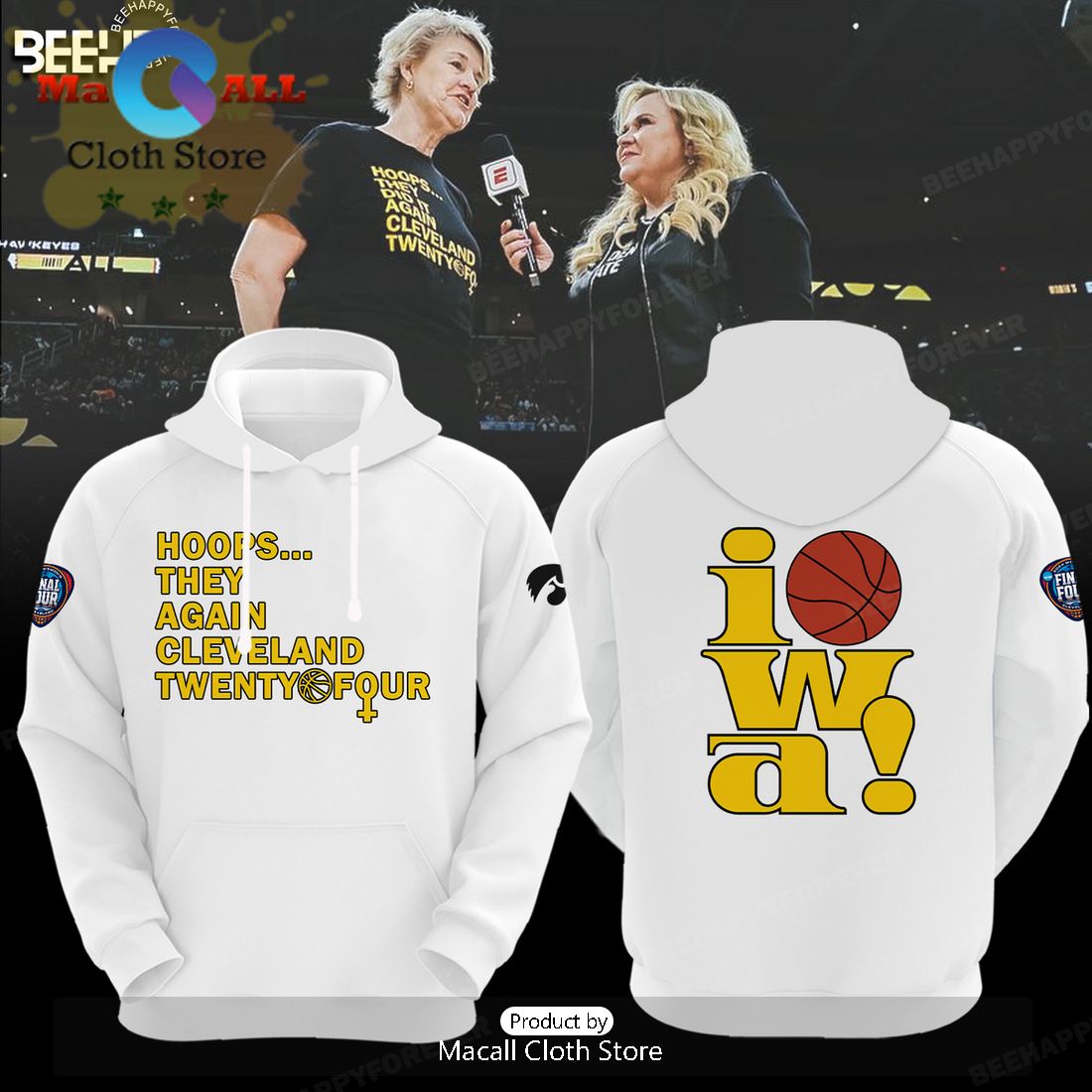 Limited Iowa Hawkeyes Women’s Basketball White Hoodie Limited Iowa Hawkeyes Women’s Basketball White Hoodie