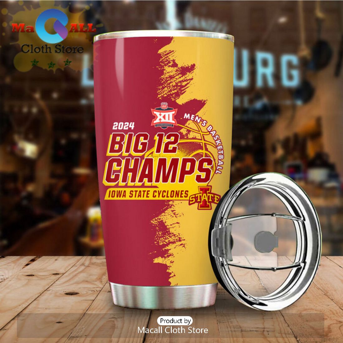 2024 Big 12 Champs Iowa State Cyclones Basketball Tumbler Cup